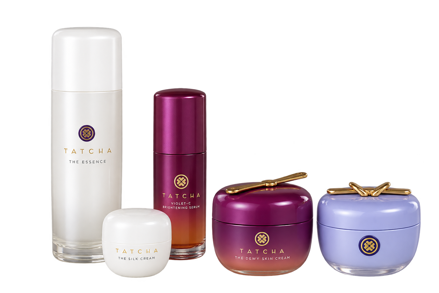 Skincare bottles and cream jars