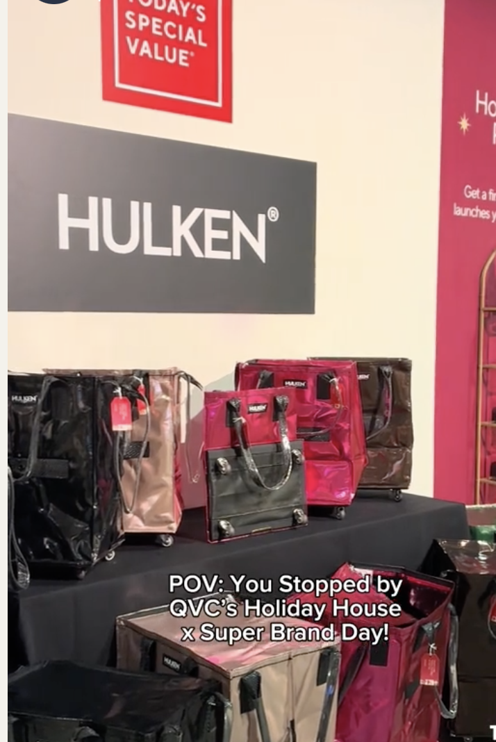 HULKEN bags displayed at QVC’s Holiday House